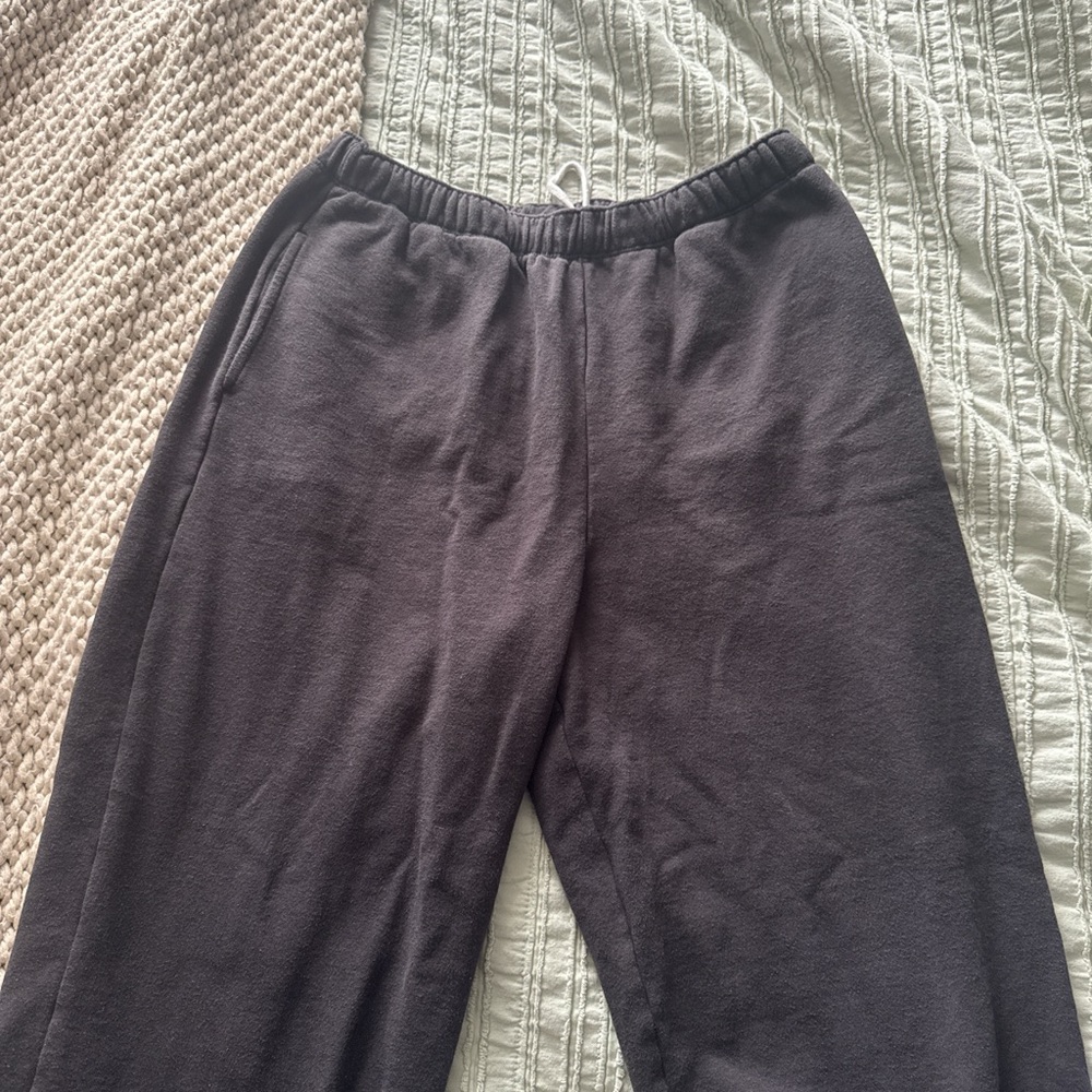 Aerie Charcoal Gray/Black Jogger Pants